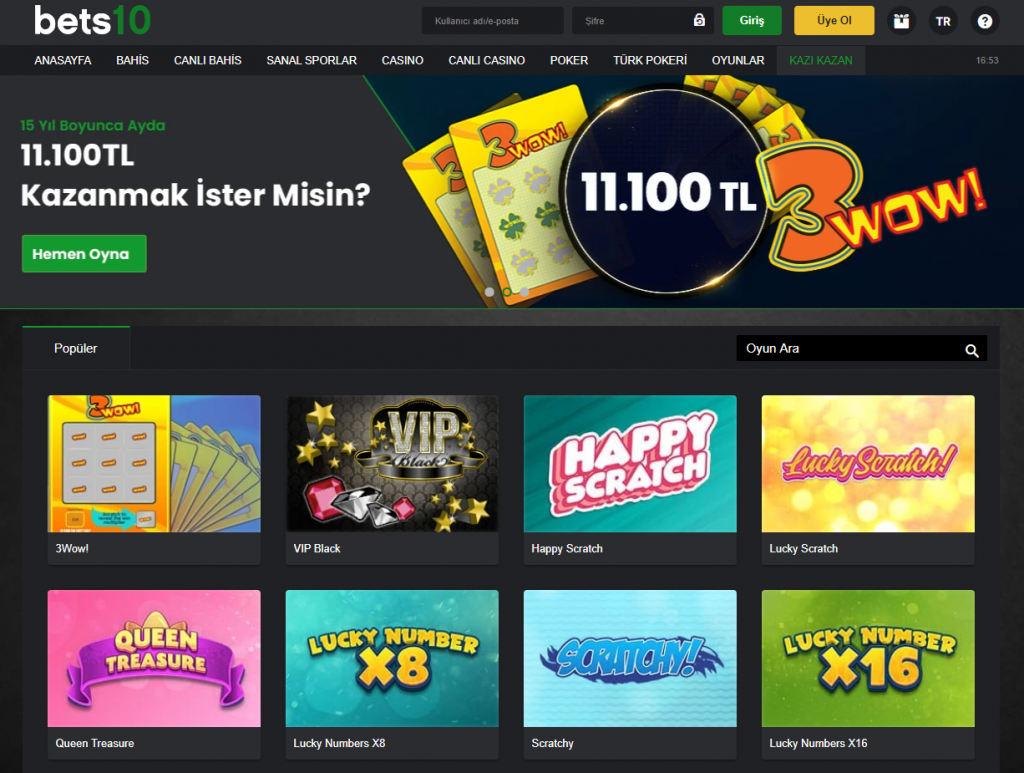 Bets10 Bahis ve Casino Oyunları 2021