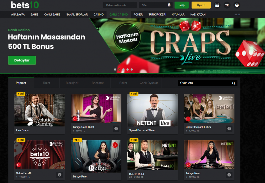 Bets10 Bahis ve Casino Oyunları 2021